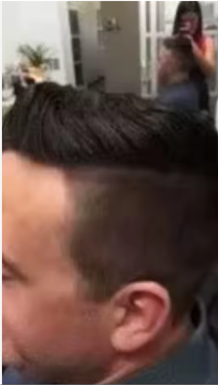 După – păr colorat uniform, client 1